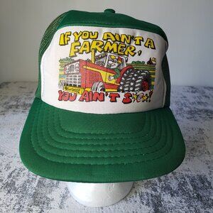 Awesome Vintage Green Farmer Mesh Trucker Ball Cap